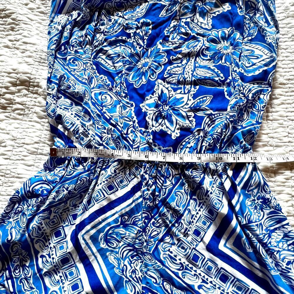 Lilly Pulitzer dusk shorts romper blue and white size S - Picture 8 of 15